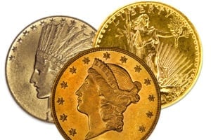 Historic United States gold coins